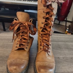 Floral Lined Boots, Size 7